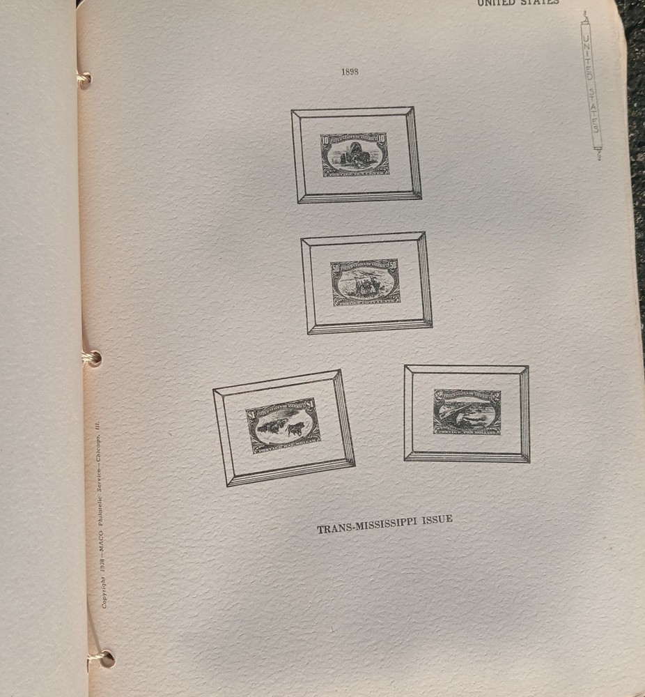 Vintage MACO 1938 Stamp Album "UNITED STATES MISCELLANEOUS ISSUES"