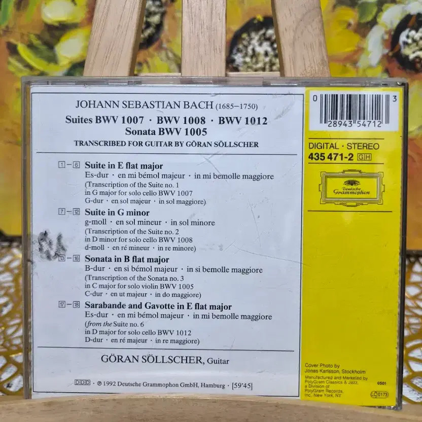 Bach Guitar Performance CD by Schulz 1992 Germany
