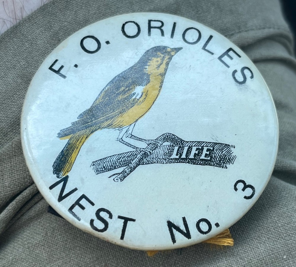 F.O. Orioles Nest #3 Large Pinback