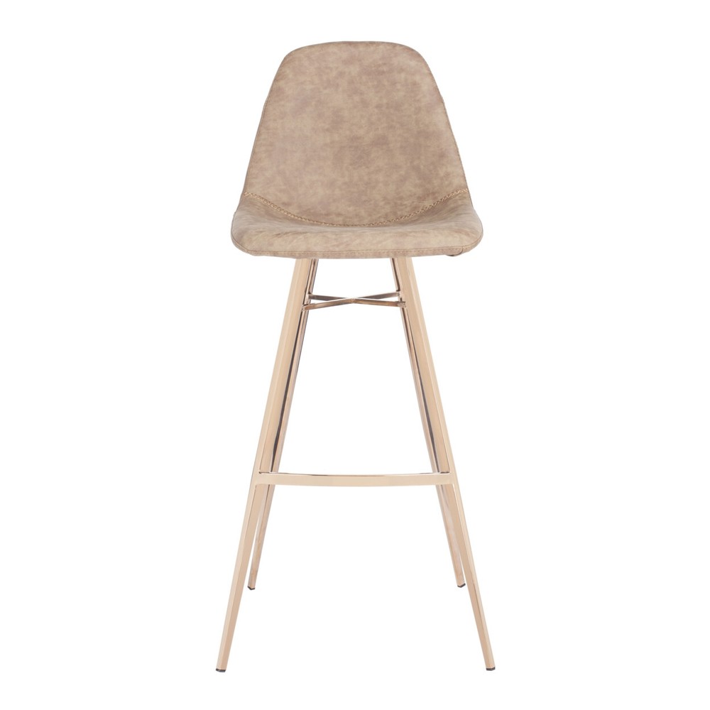 SAFAVIEH Mathison Bar Stool | Brown / Copper |