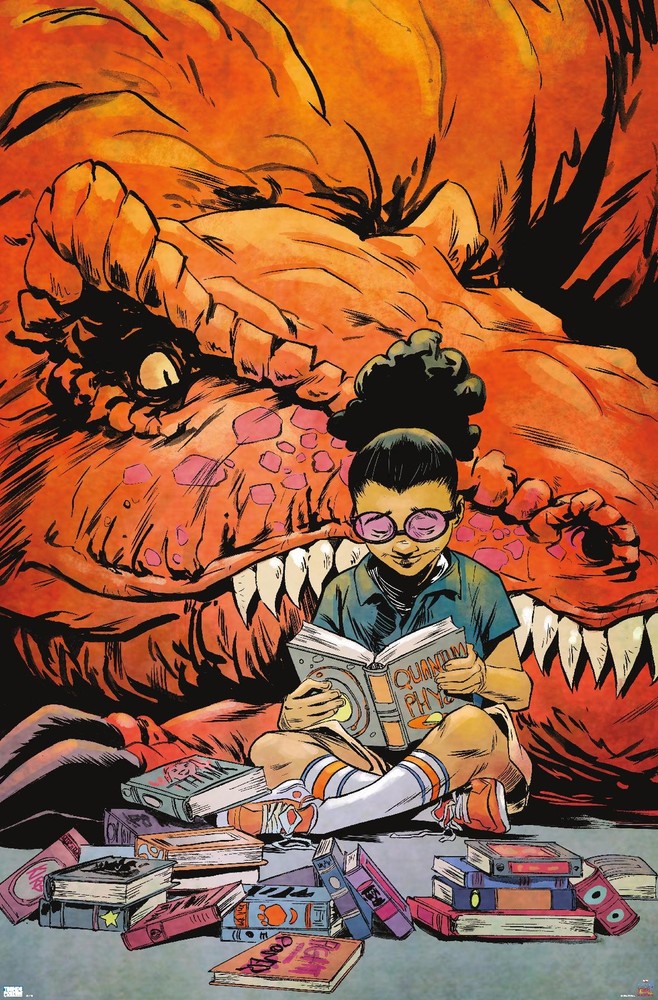 Marvel Moon Girl & Devil Dinosaur - Reading - Poster