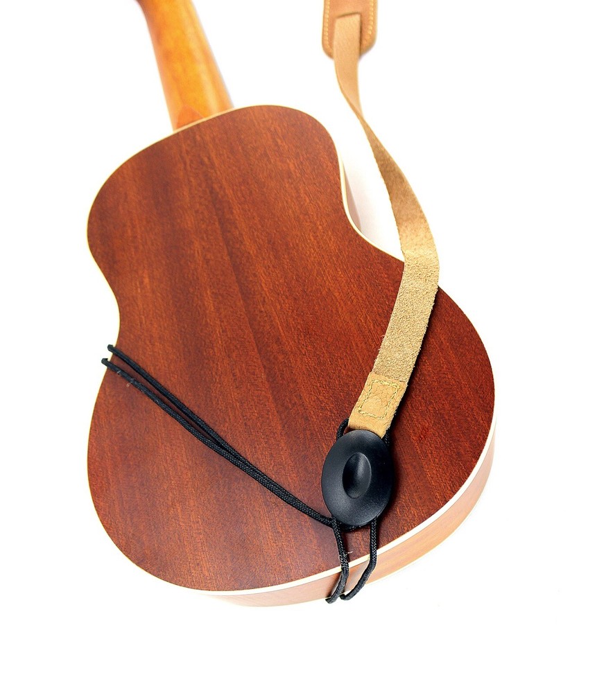 Walker & Williams U-74 Soft Tan Leather Adjustable Uke Strap for Soprano Ukes