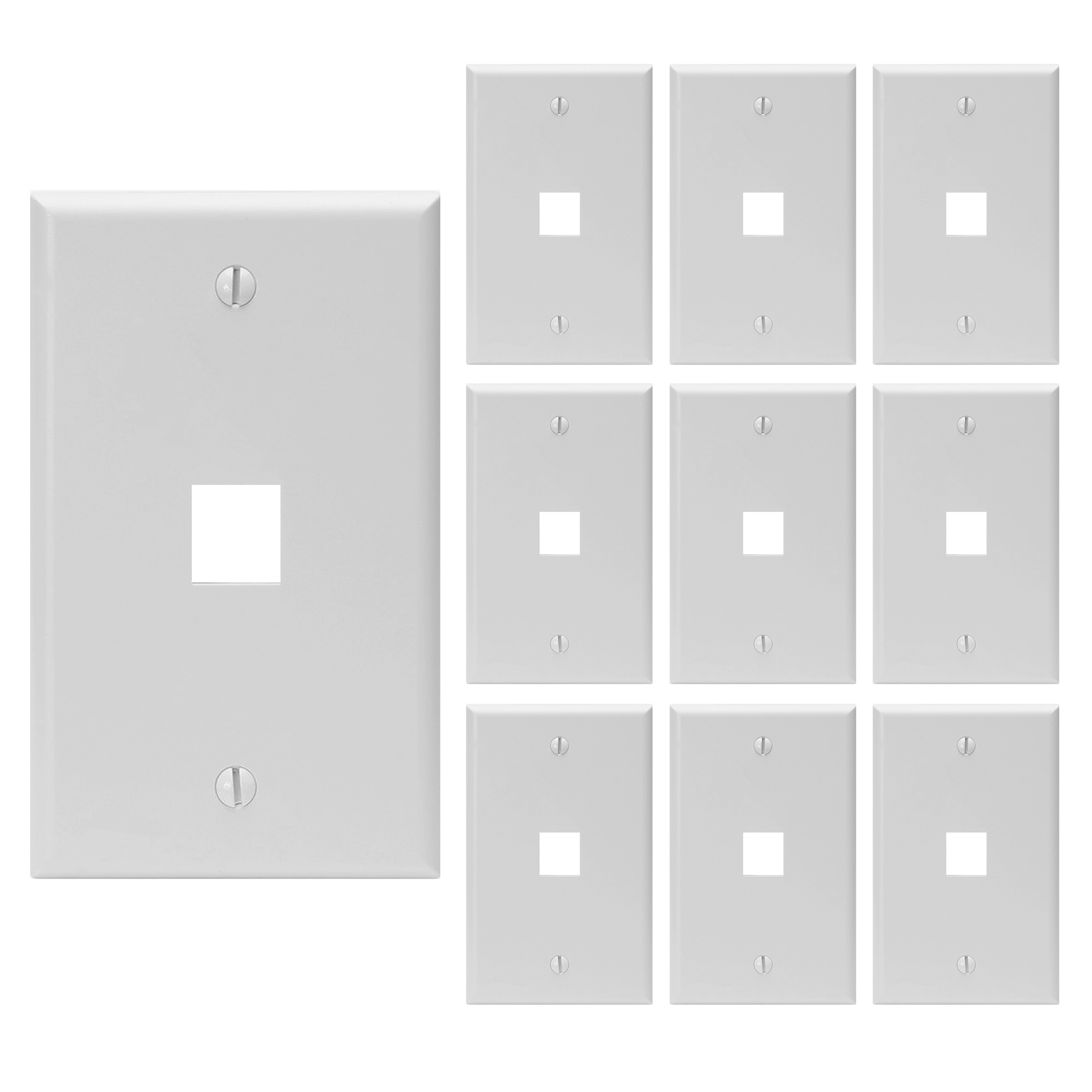 Keystone RJ45 Wall Plate Jack Insert CAT5e CAT6 White Lot