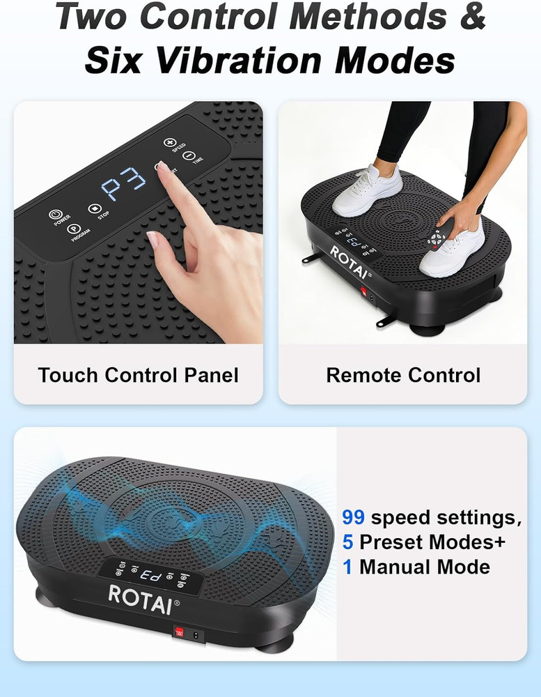 Vibration Plate Exercise Machine for Lymphatic Drainage，400 Lbs Capacity Shake P