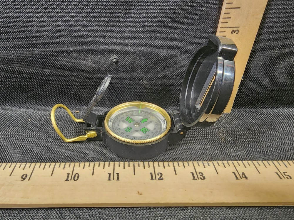 Vintage UST Engineer Directional Compass Black Plastic Compass Navigation