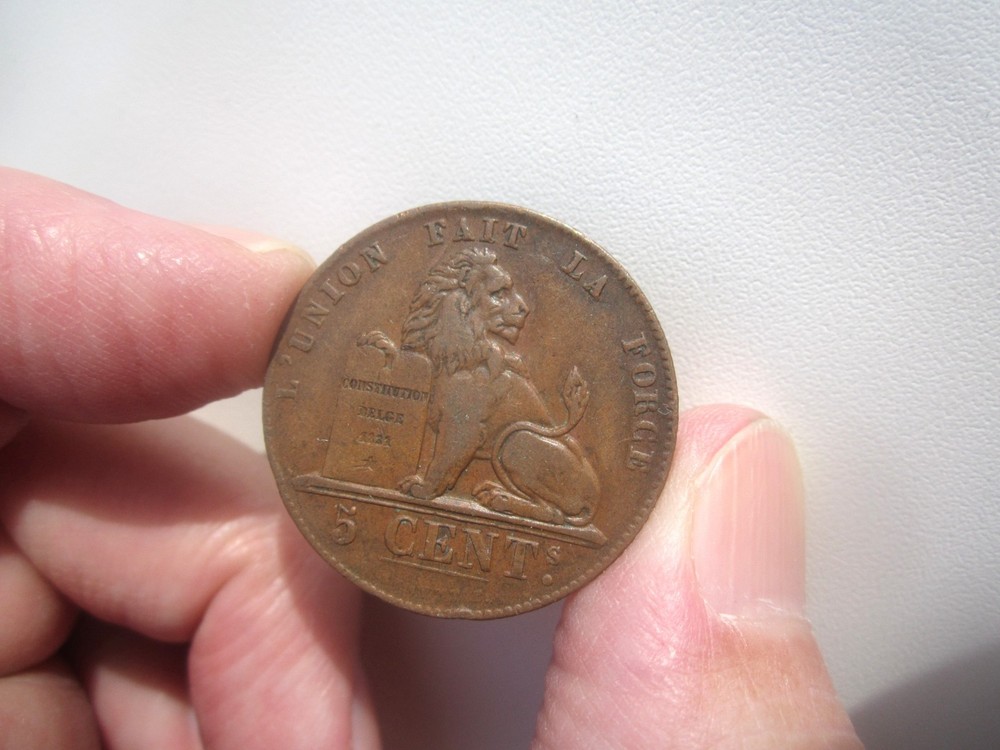 1856 BELGIUM 5 CENTIMES