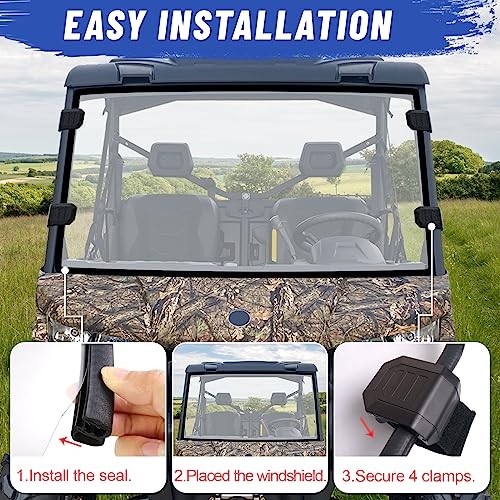 Scratch-Resistant Defender Windshield - UV-proof Full Front Without Flip Vent
