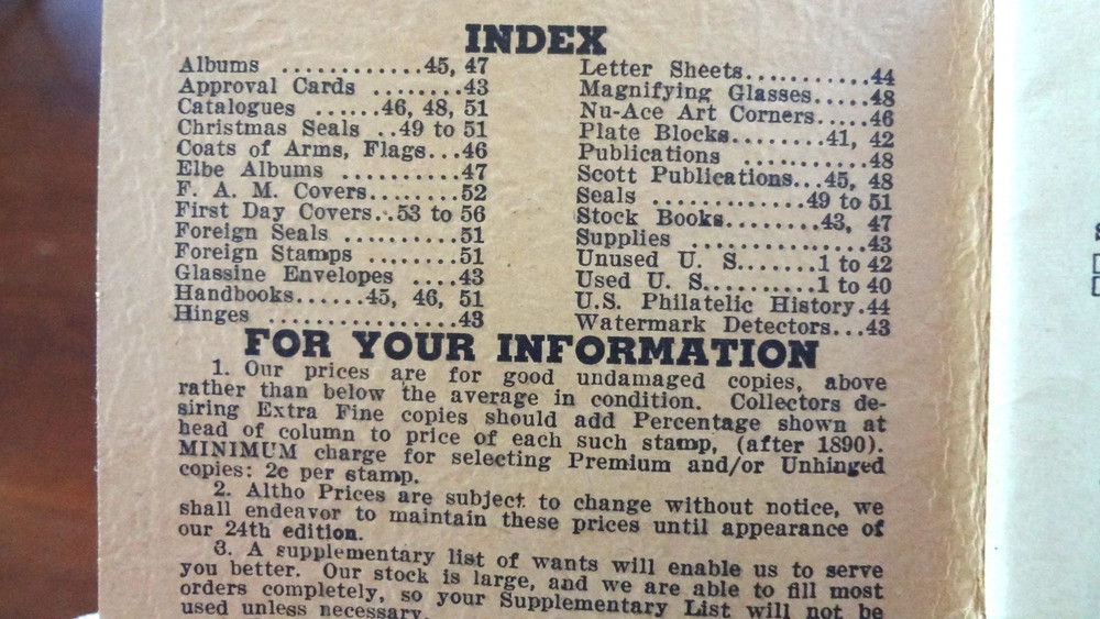 1944 Stamp Collectors HandBook Elmer R Long With Stamps 23rd Edition