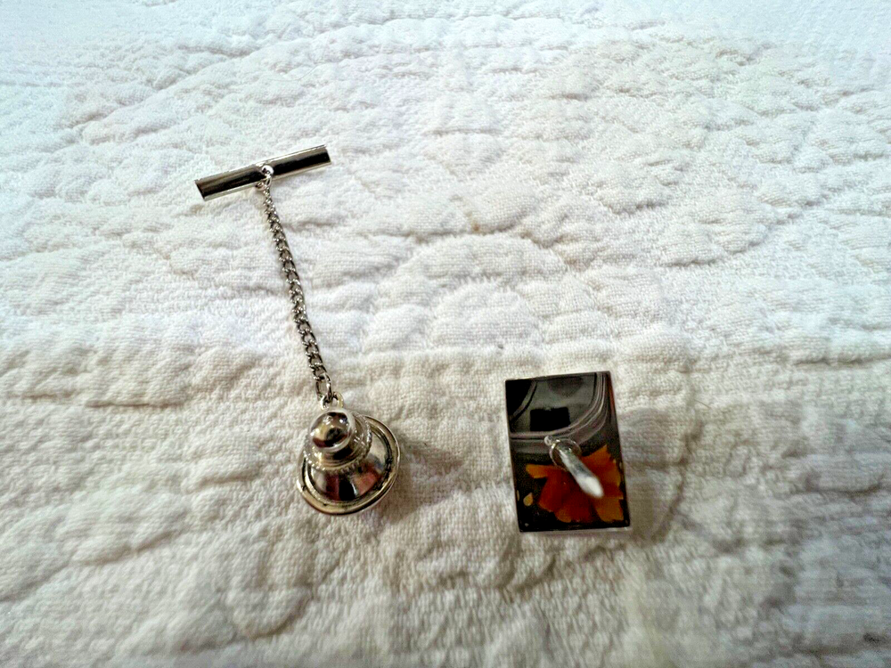 Dichroic Glass Tie Tack Pin