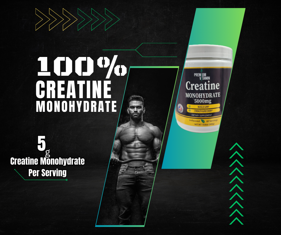 Creatine Monohydrate Powder 5000mg - 5 Grams Per Serving