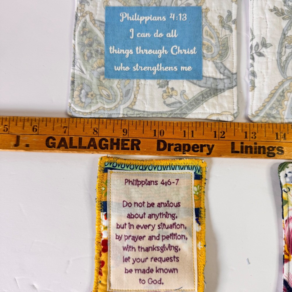 6 Handcrafted Prayer Quilts Unique lot