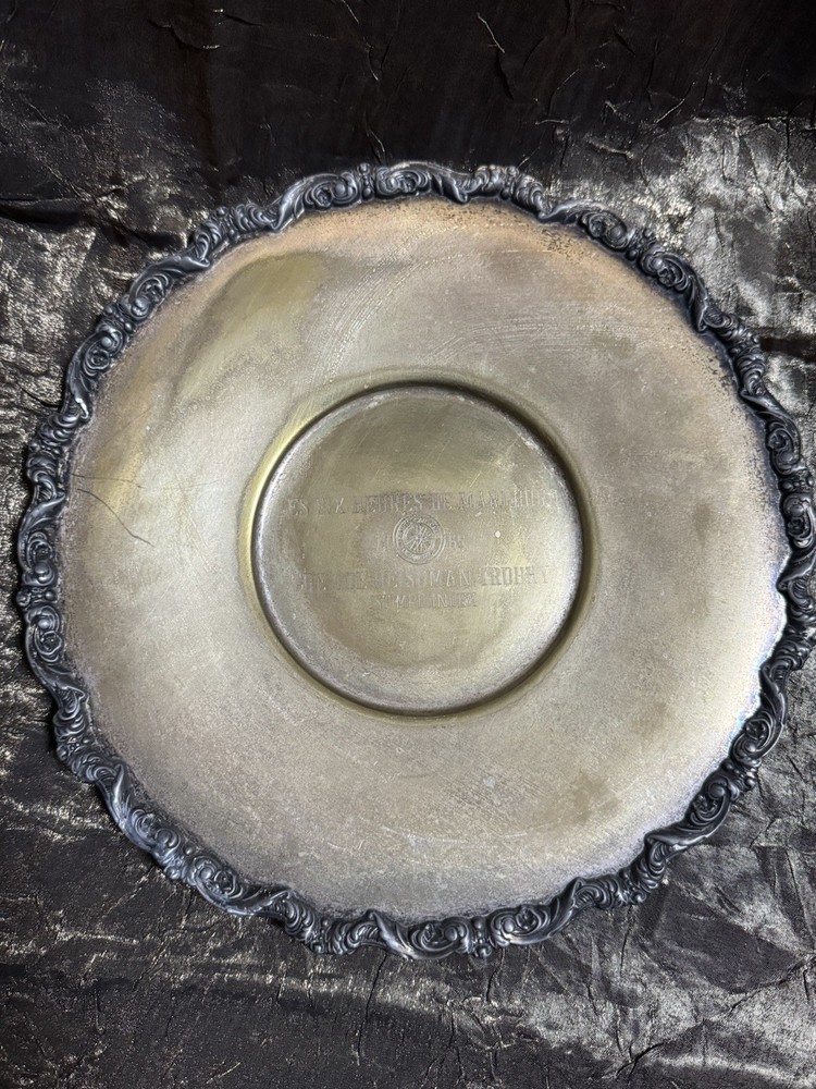 Decorative Silver Plated 10 Inch Plate