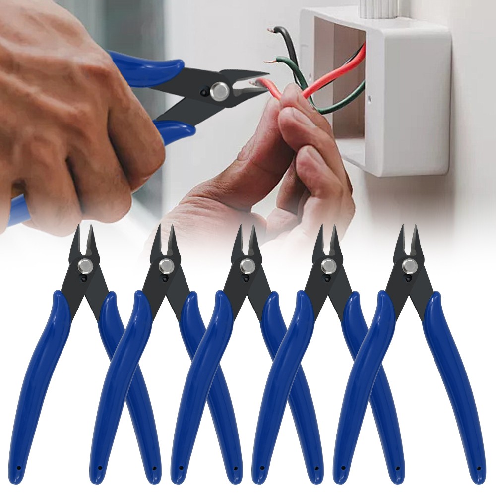 5x Micro Flush Cutter, 2 Pack Small Wire Cutters Spring Loaded Cutting Plier
