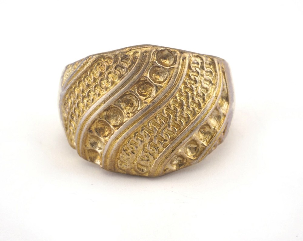 Adjustable Ring Bezel - Raw brass (18mm 7.5US inner size - Adjustable ) OZ2845