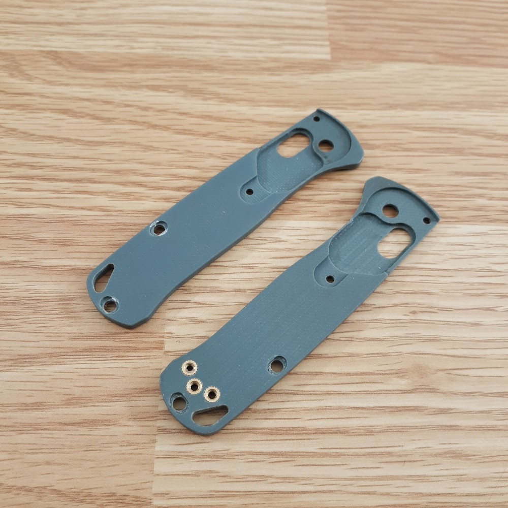 Flytanium Handles Fits Benchmade Mini Bugout. Blue-Gray Medium G10 Construction