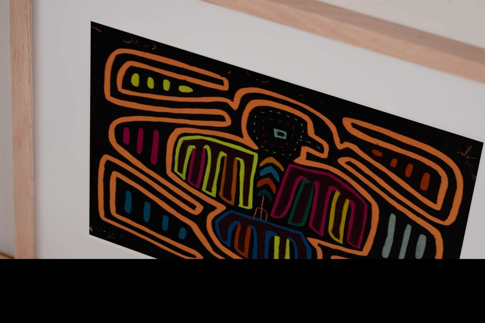 Classic Orange And Black Thunderbird Design Mola