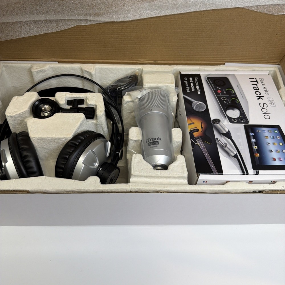 Focusrite iTrack Studio w/ iTrack Solo Recording Interface Microphone Headphones
