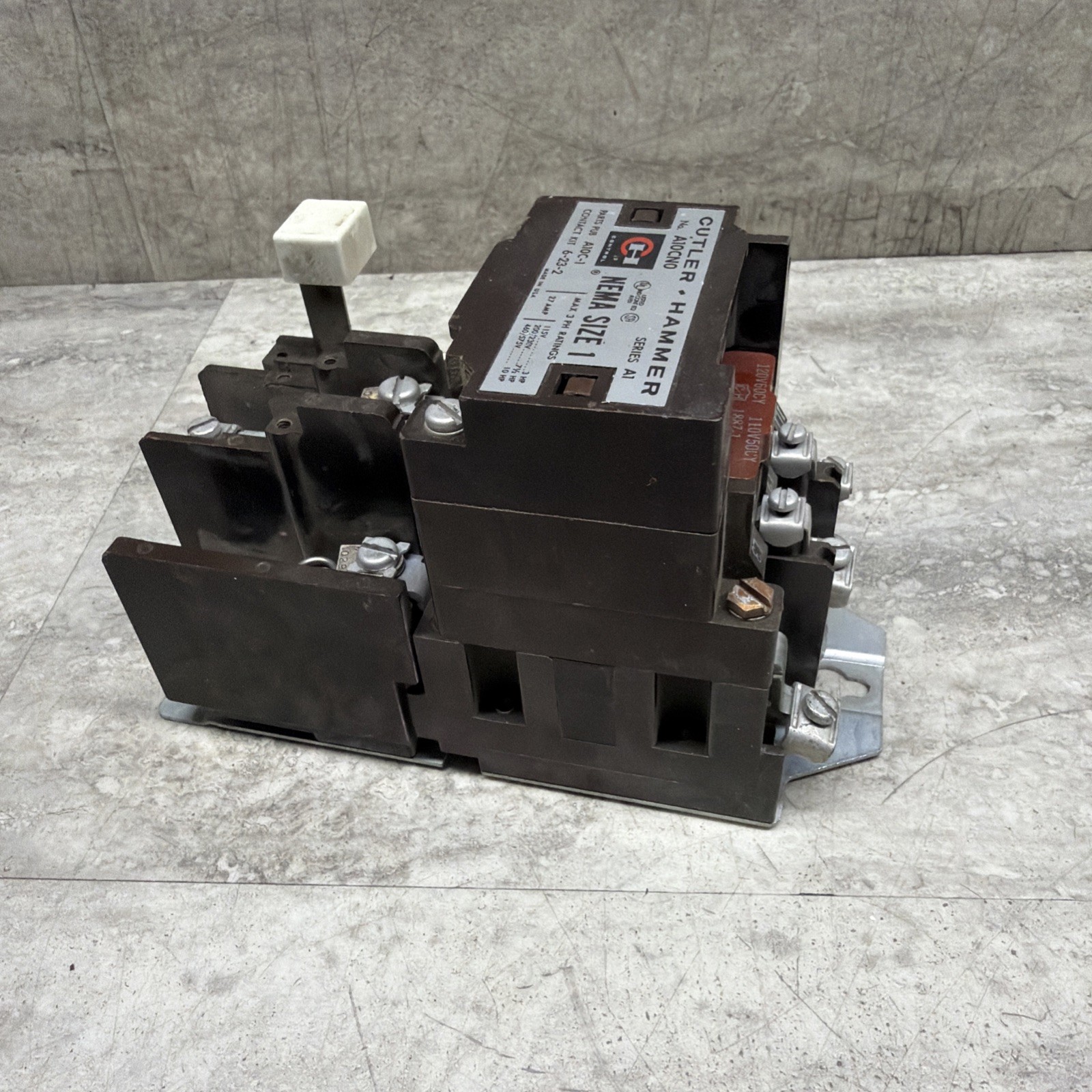 Cutler Hammer A10CN0 Size 1 Motor Starter W/ Overload Relay & Auxiliary, Tested