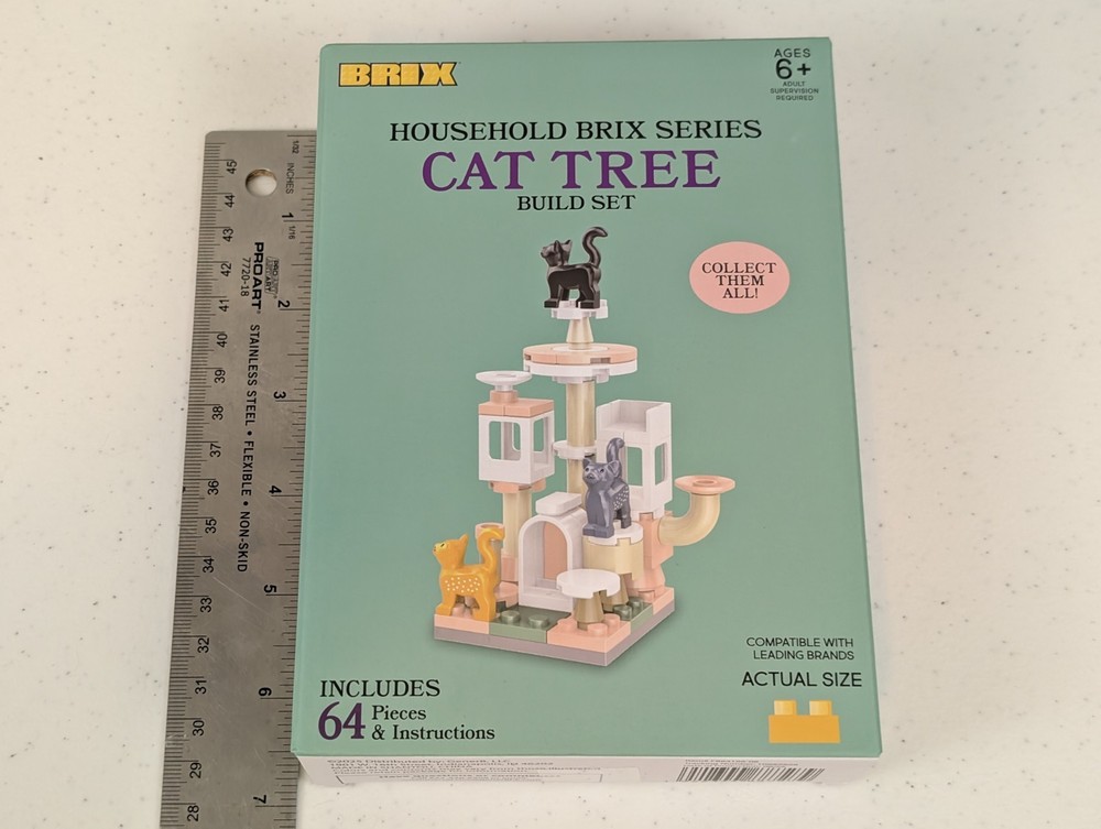 Brix Household Brix Series Cat Tree Build Set 64 Pieces & Instructions NIB