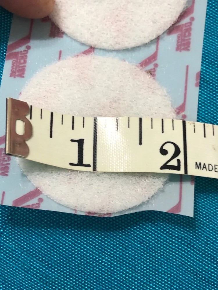 NEW Hook & Loop 18 Rounds SOFT LOOP SIDE 2" Diameter White Adhesive FREE SHIP