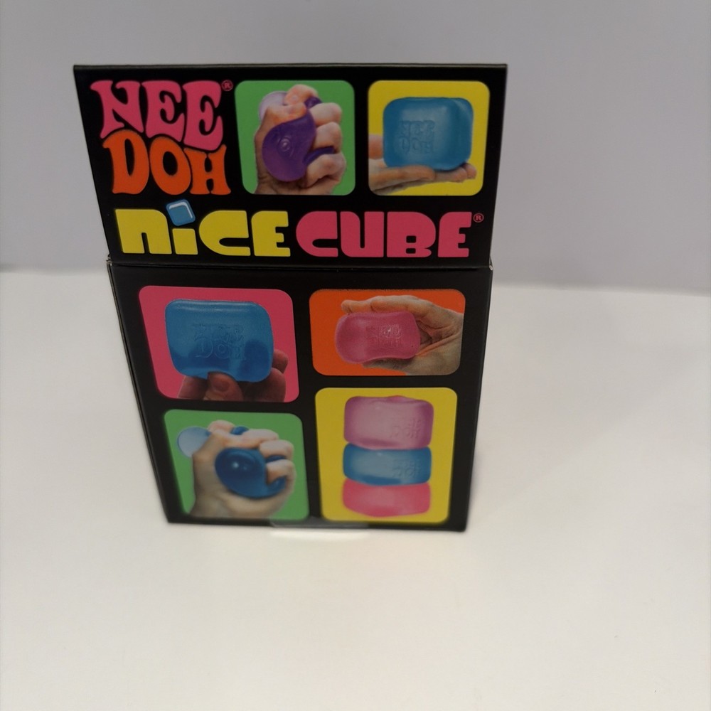 Nee Doh Nice Cube Super Solid Squish! Purple New Factory Sealed