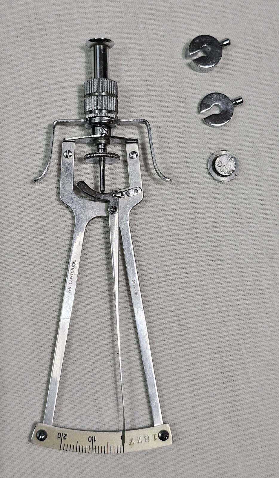 Vintage Mid-Century Schioetz Tonometer Medical Ophthalmology Tool Germany