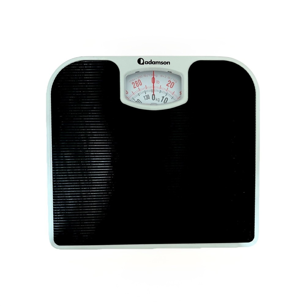 Adamson Dial Mechanical Bathroom Bathroom Scale Plastic Dial Black White