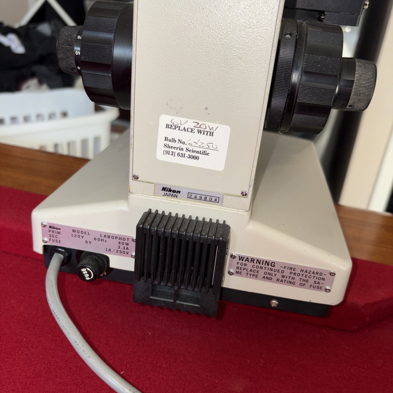 Nikon Labophot-2 Binocular Microscope With 3 Objectives Japan