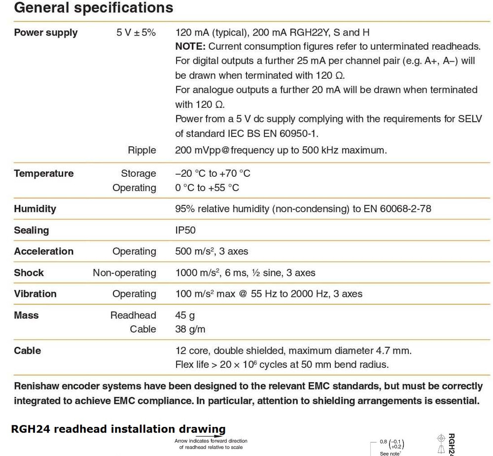 RENISHAW: RGH24 RGS20 LINEAR ENCODER SYSTEM READHEAD RGH24Y30A30A