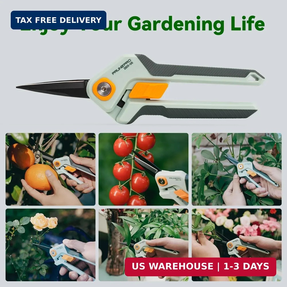 PrunePro Pruning Shears Gardening Scissors Set Professional Hand Pruner Sharp St