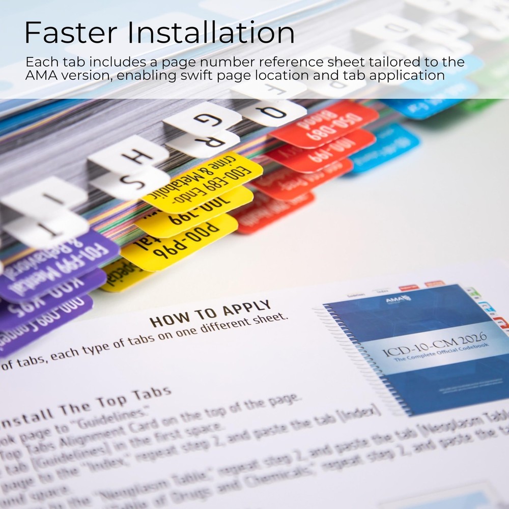 Index Tabs for ICD-10-CM 2026 The Complete Official Codebook - Easy...