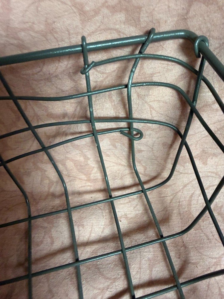 Primitive Free Form Wire 11" Basket Rectangular Industrial Farmhouse Style
