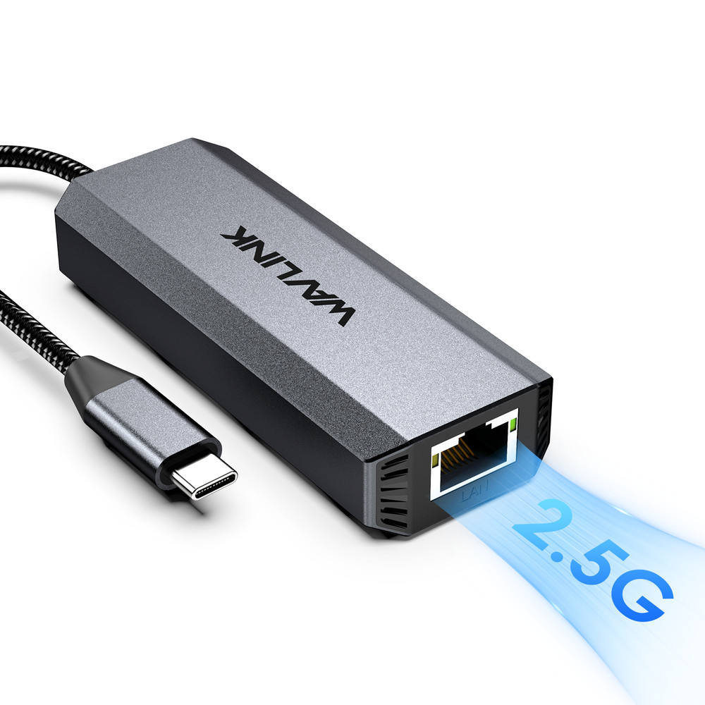 2.5G/5G 95W PD USB-C Ethernet Adapter 10/100/1000Mbps iPhone 17/Mac/Win/Linux