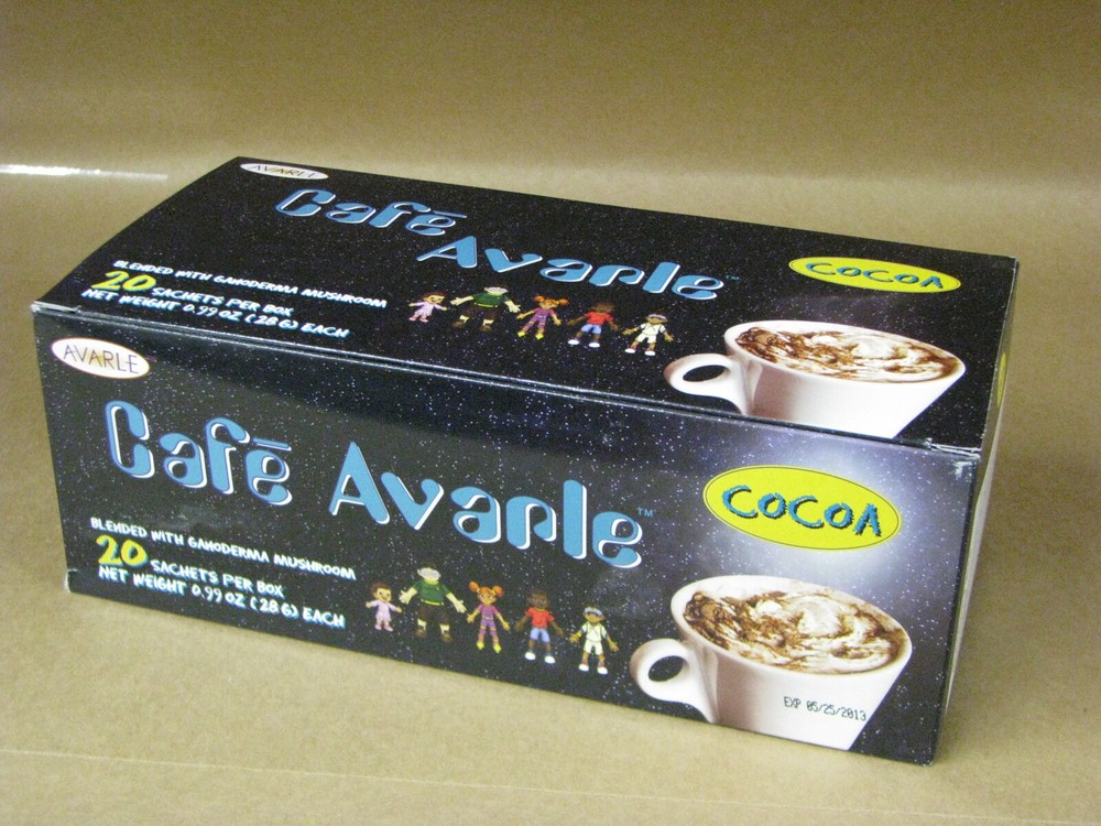 Cafe Avarle Healthy Cocoa w/ Ganoderma - 2 Boxes (40 Pks)