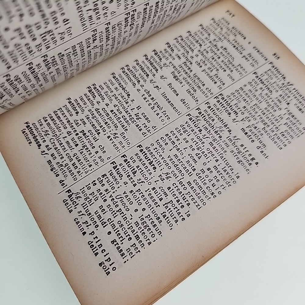 Italian Dictionary 1958 Paperback Book