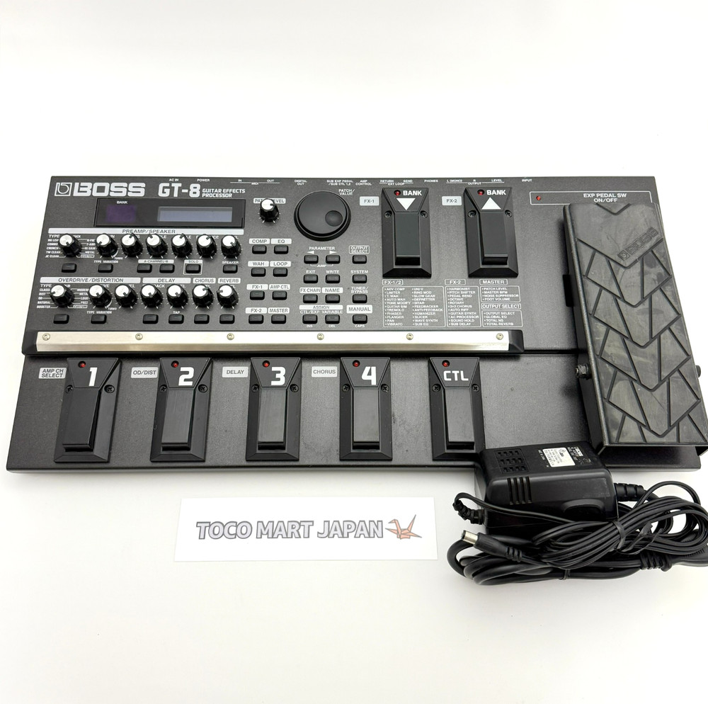 BOSS GT-8 Guitar Effects Processor Multi Guitar Effect Pedal With Adapter #0200