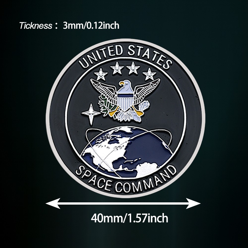 Silver Plated Space Force Commemorative United States Space Command Coin