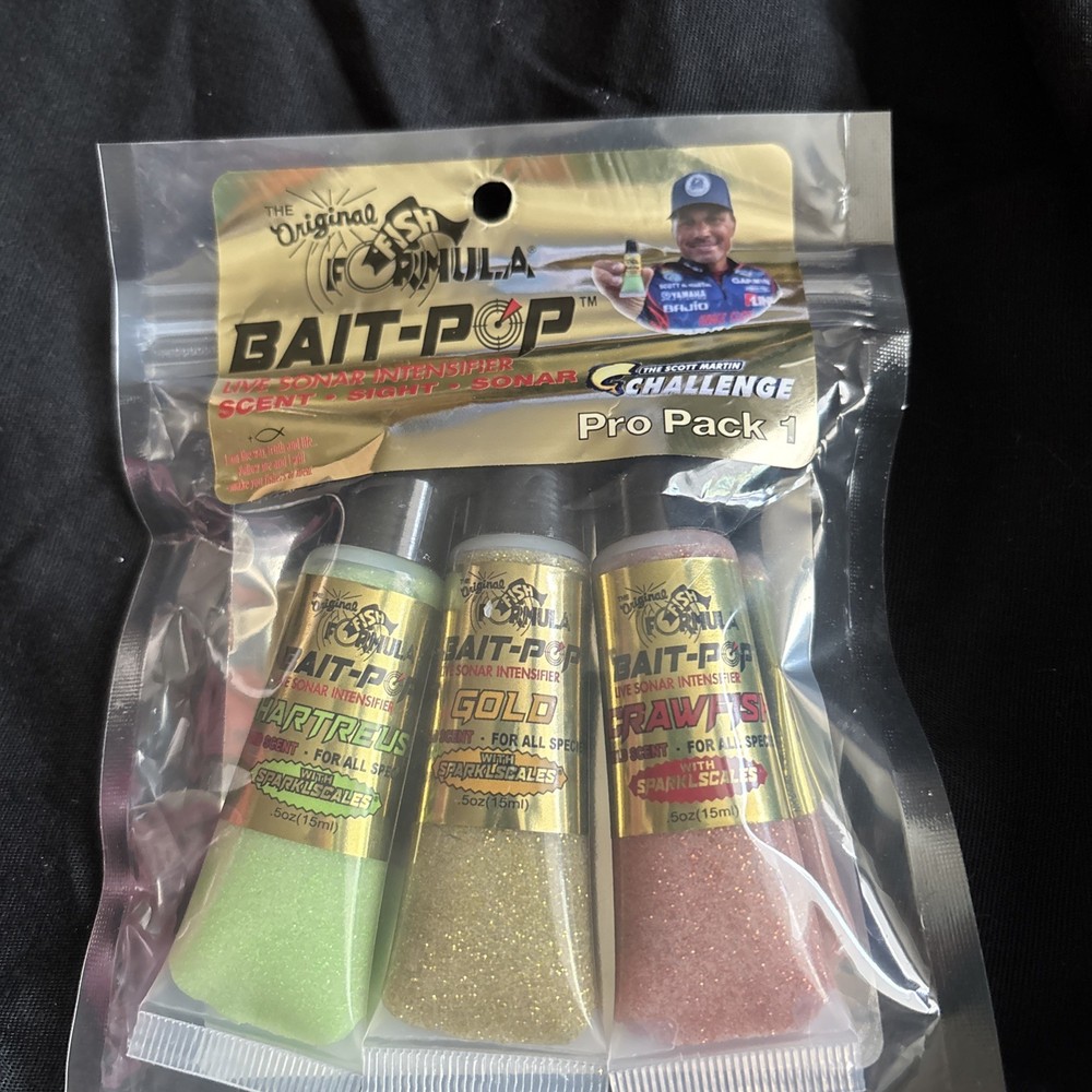 Fish Formula Scent Bait Pop Pro Pack, Chartreuse, Gold And Crawfish
