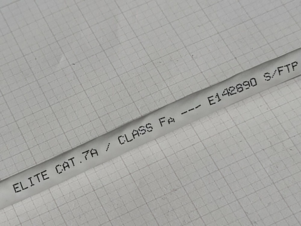 ABA Cable 23/4P Cat7A 1000MHz S/FTP Shielded Riser Network Cable White /50ft