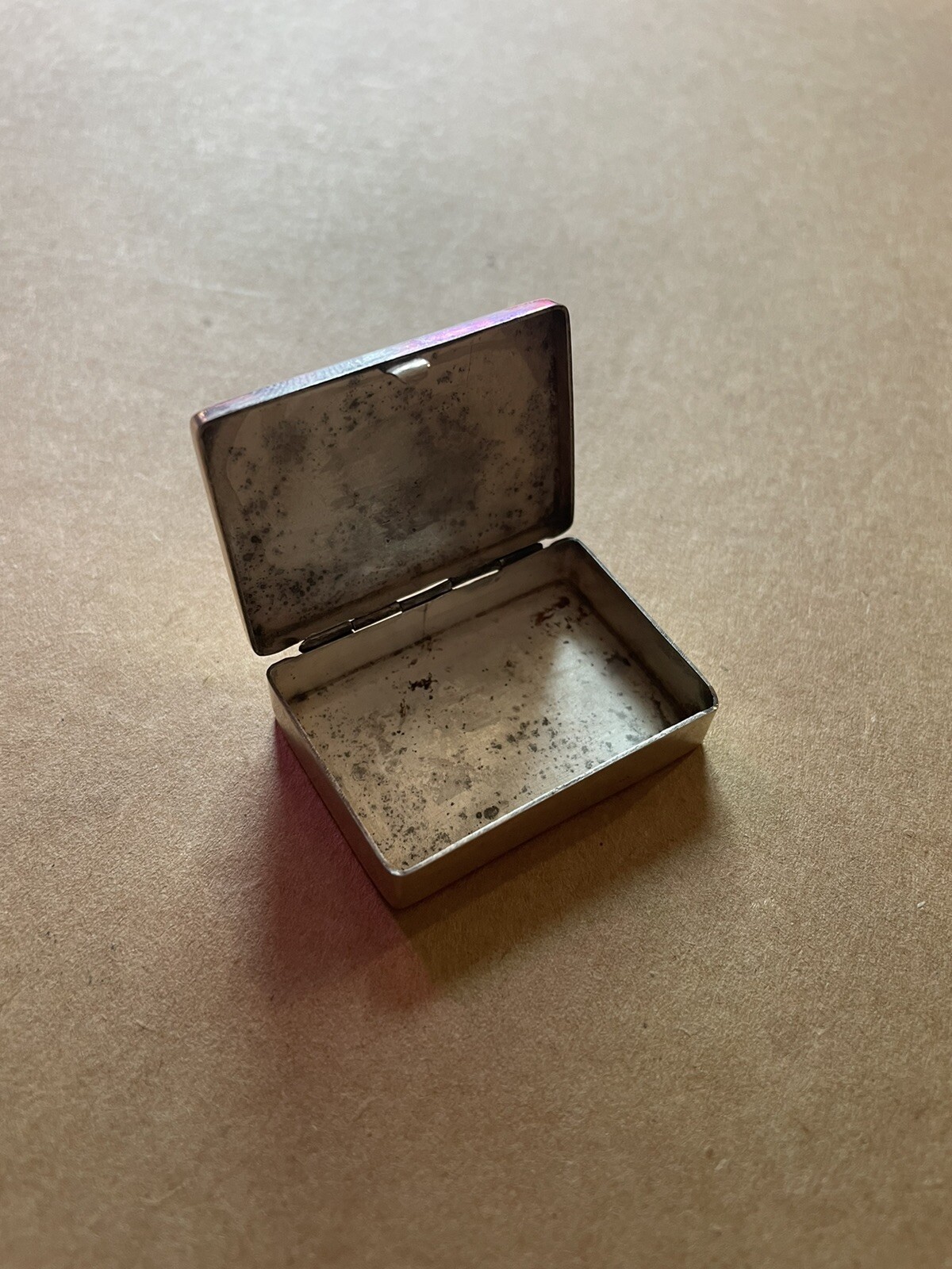 Fred Davis Large Sterling Silver Pill Box Mexico Taxco Signed