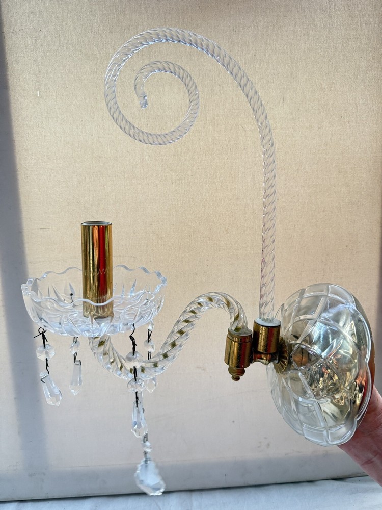 Chandelier Wall Lamp with Crystal Pendants