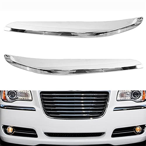 Chrome Front Bumper Molding Trim Pair Replacement for 2011 2012 2013 2014 300
