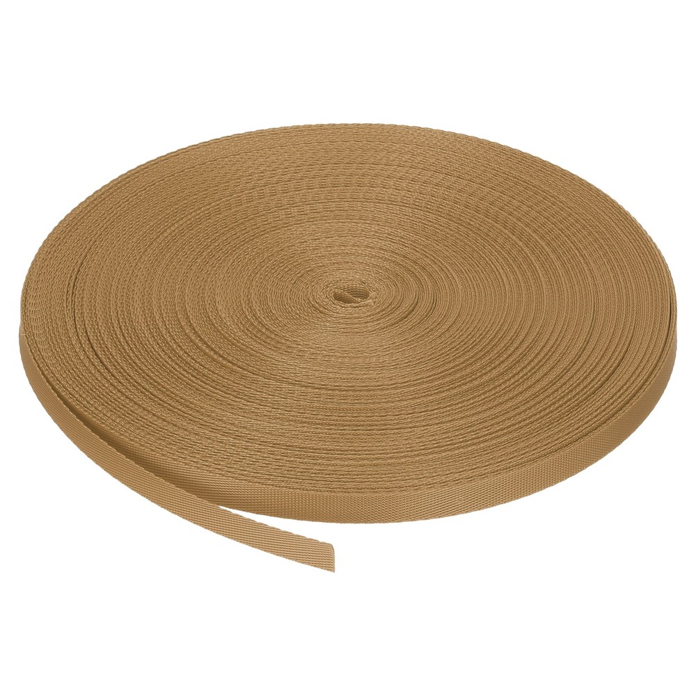 Flat Nylon Webbing Strap 3/8 Inch 50 Yards Ripe Brown for Backpack