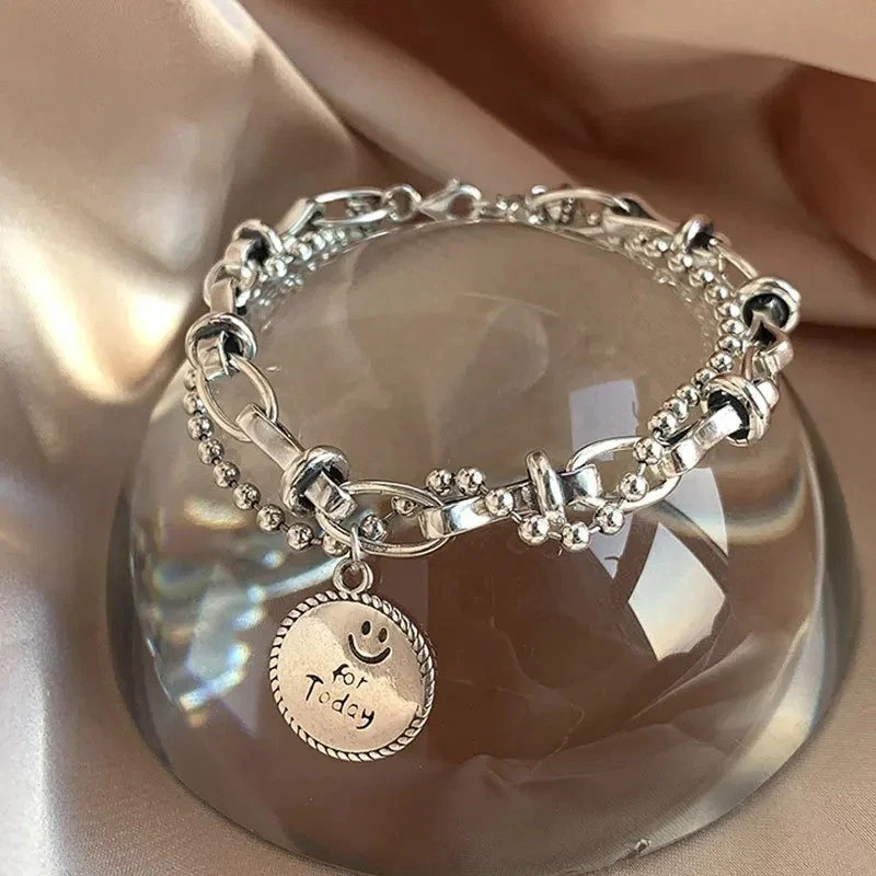 Solid 925 Sterling Silver Colour Bracelet for Women | Handmade Simple Bangle*
