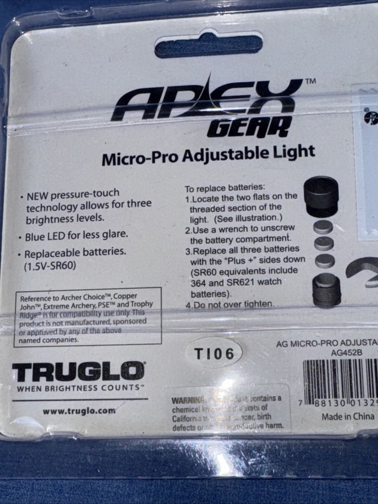 Apex Gear Micro Pro Adjustable Light Sight Archery Bow