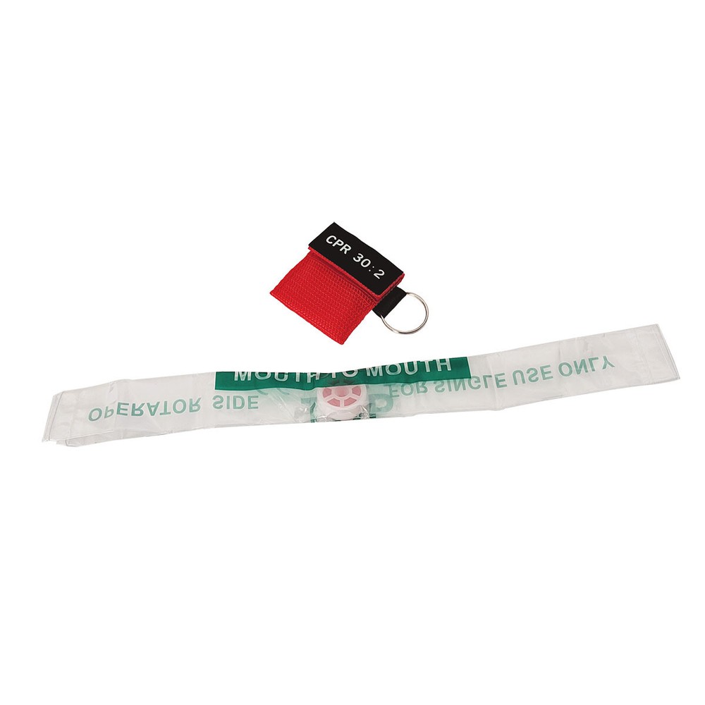 1000pcs CPR Mask 30:2 Face Shield Keyring Emergency Kit CPR Face Shields Red