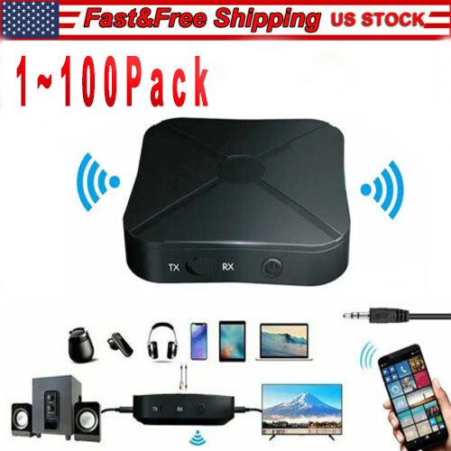 2in1Bluetooth Transmitter Receiver Wireless Adapter TV Home Stereo A2DPAudio Lot