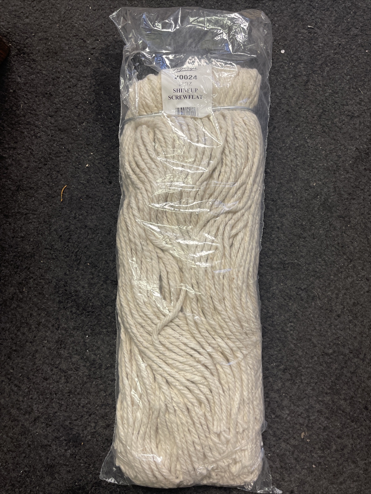 Zephyr ShineUp Screwflat 4 Ply Cotton Mophead, Mop 24 Ounce