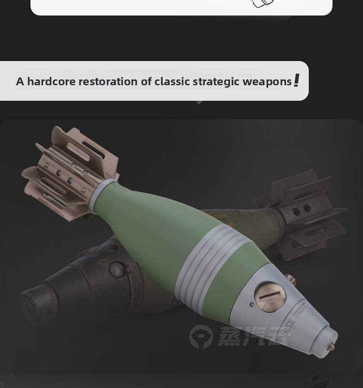 WWII US M49 Mortar Shell Model 3D Printed Highly Detailed Replica