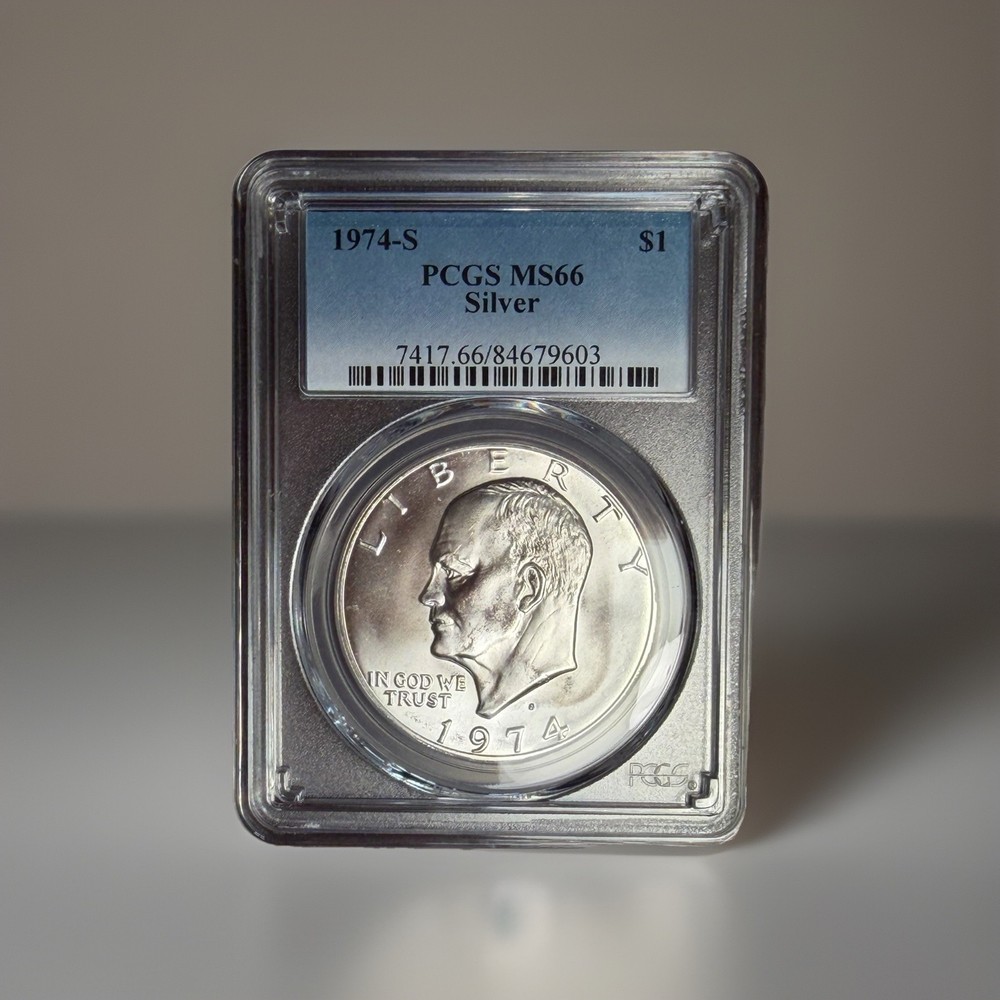 1974-S $1 PCGS MS 66 Eisenhower "Ike" Silver Dollar 40%